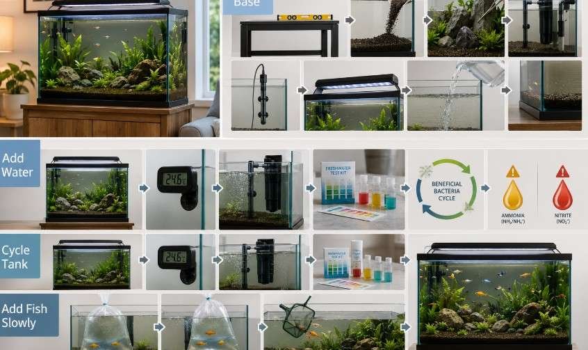Set Up Aquarium Fish Tank For Home